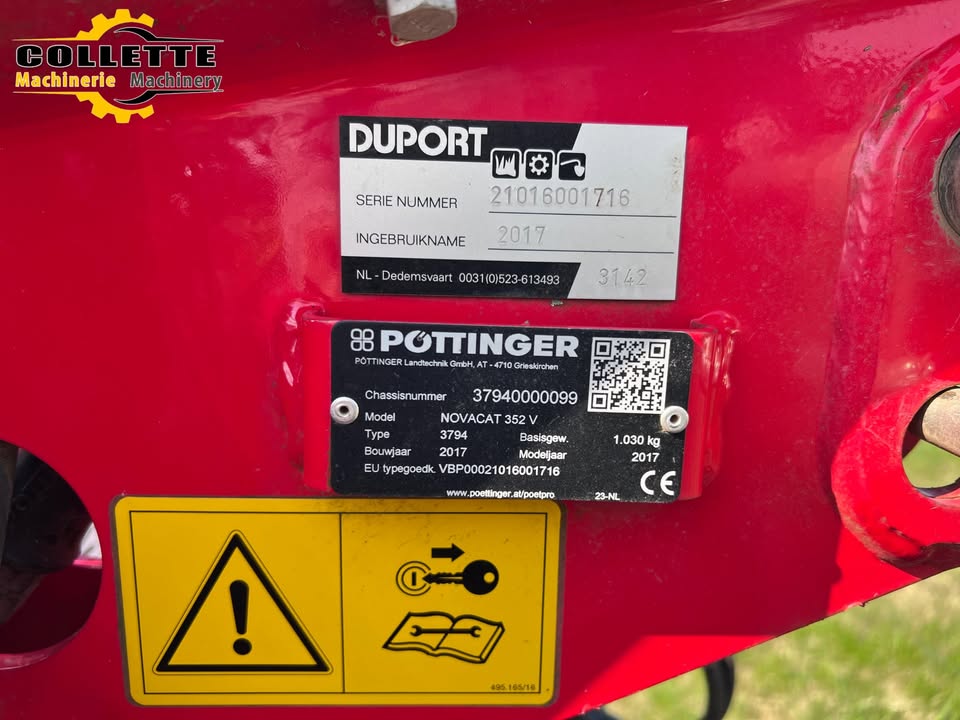 2017 POTTINGER Novacat 352v disc mower - Image 10